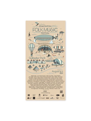 Vivid Print Edmonton Folk Music Festival 2024 Poster