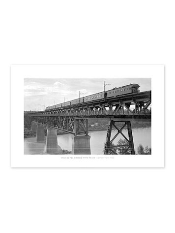 Vivid Archives High Level Bridge with Train Edmonton 1925