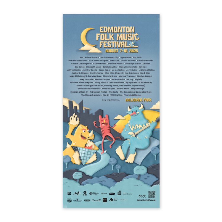 Vivid Print Edmonton Folk Music Festival 2025 Poster