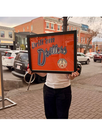 Vivid Vintage Edmonton Drillers Booster Sign