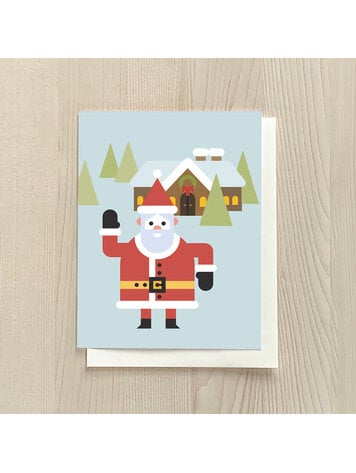 Vivid Print Santa Box of Six Cards