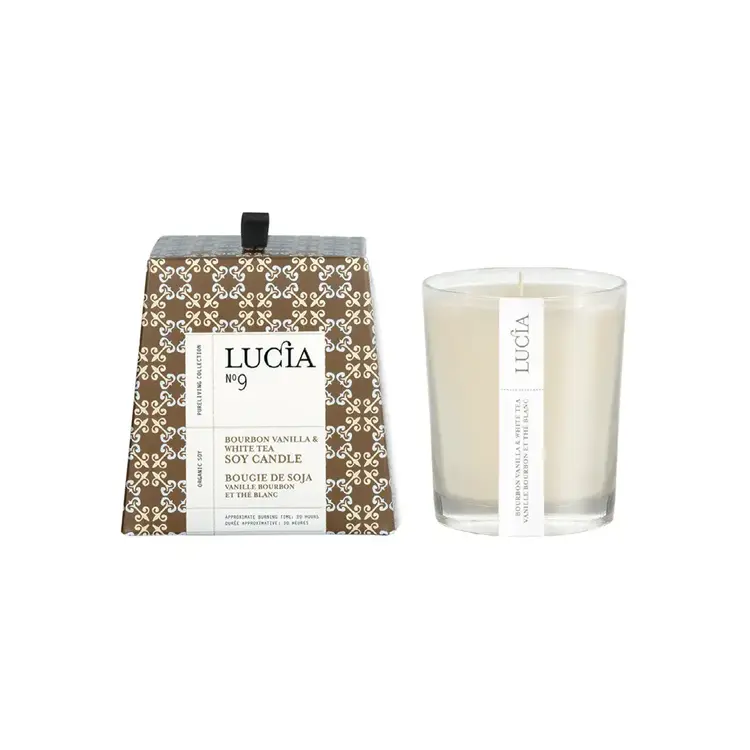 Lucia N°9 Bourbon Vanilla & White Tea Soy Candle 50h