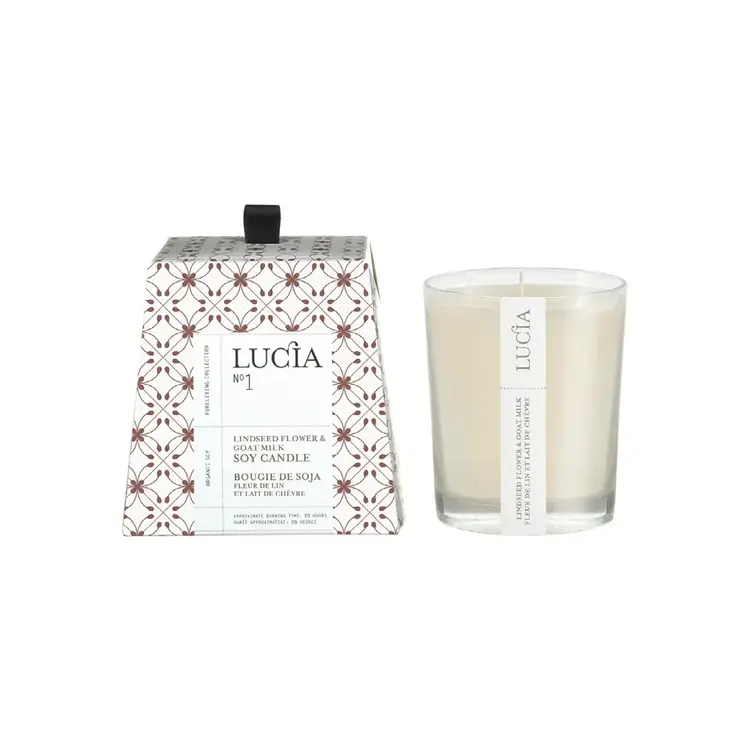 Lucia N°1 Linseed Flower & Goat Milk Soy Candle 20h