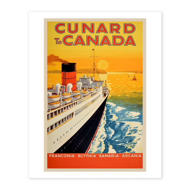 Vivid Print Cunard to Canada