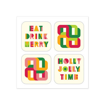 Bee Waeland Festive Coaster Set