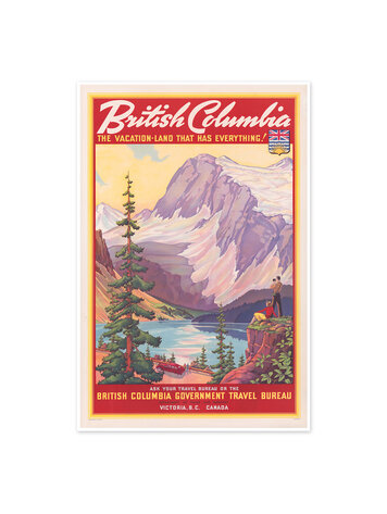 Vivid Print British Columbia the Vacation Land