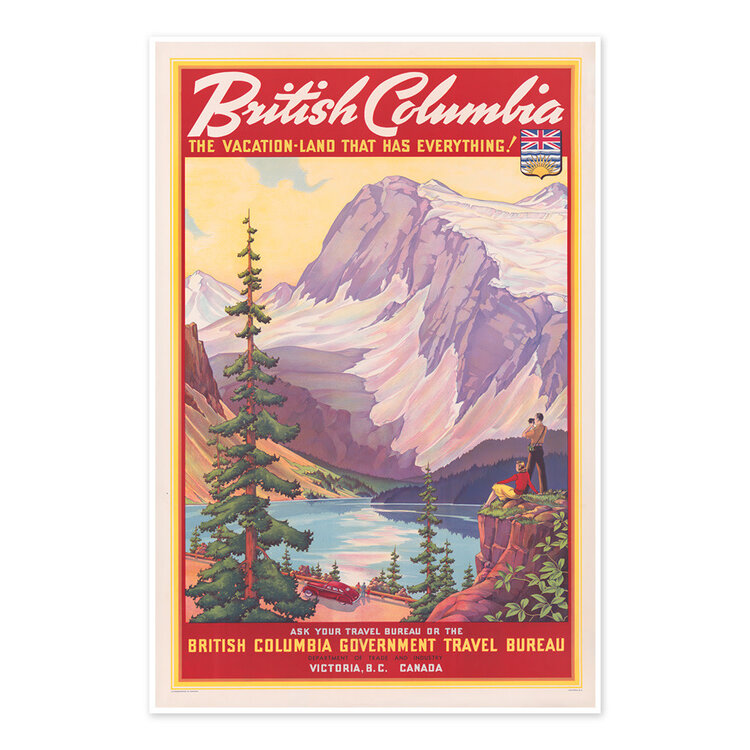Vivid Print British Columbia the Vacation Land