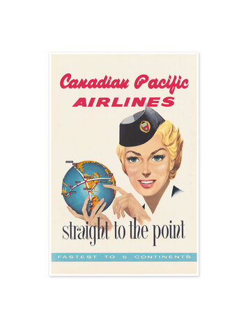 Vivid Print Canadian Pacific Airlines Straight to the Point