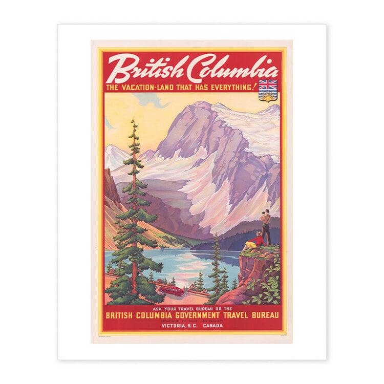 Vivid Print British Columbia the Vacation Land
