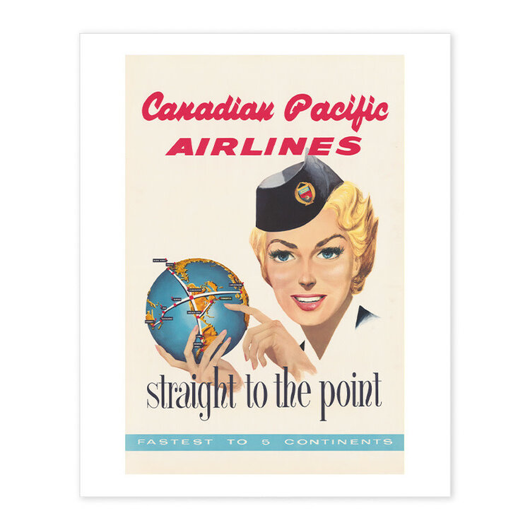 Vivid Print Canadian Pacific Airlines Straight to the Point
