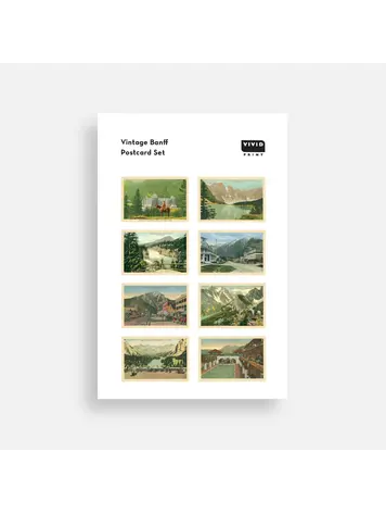 Vivid Print Vintage Banff  Postcard Set