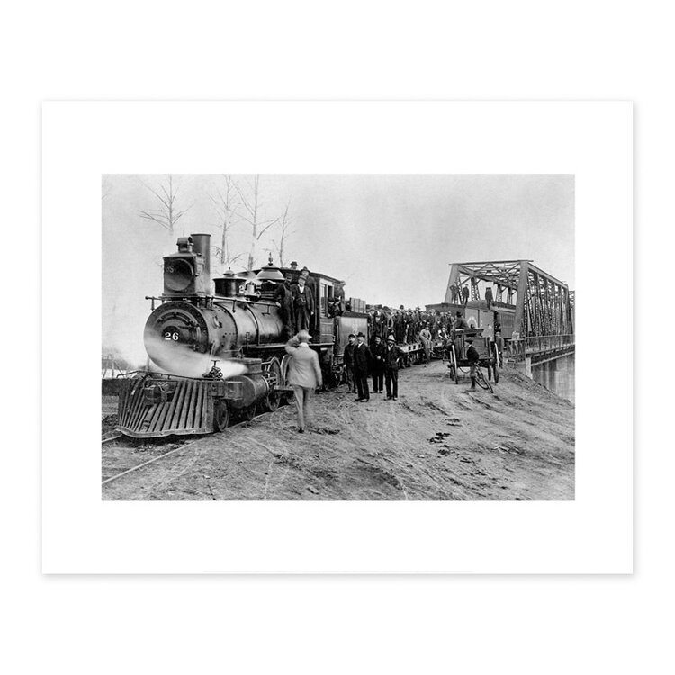 Vivid Archives First Train Across the Low Level Bridge Edmonton 1902