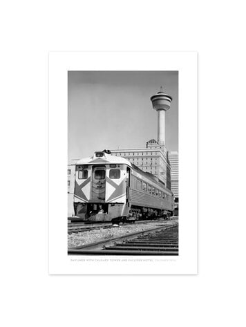 Vivid Archives Dayliner with Calgary Tower and Palliser Hotel, Calgary 1976