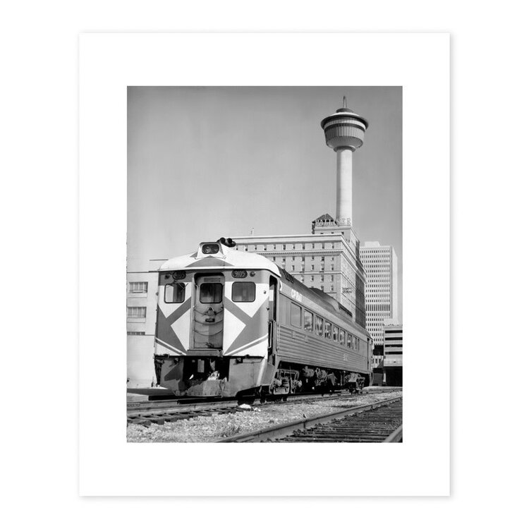 Vivid Archives Dayliner with Calgary Tower and Palliser Hotel, Calgary 1976