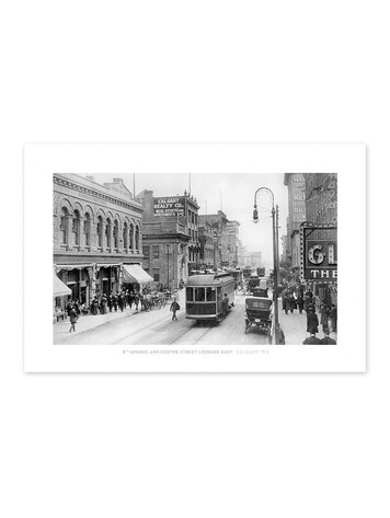 Vivid Archives 8th Avenue and Centre Street Looking East, Calgary 1912