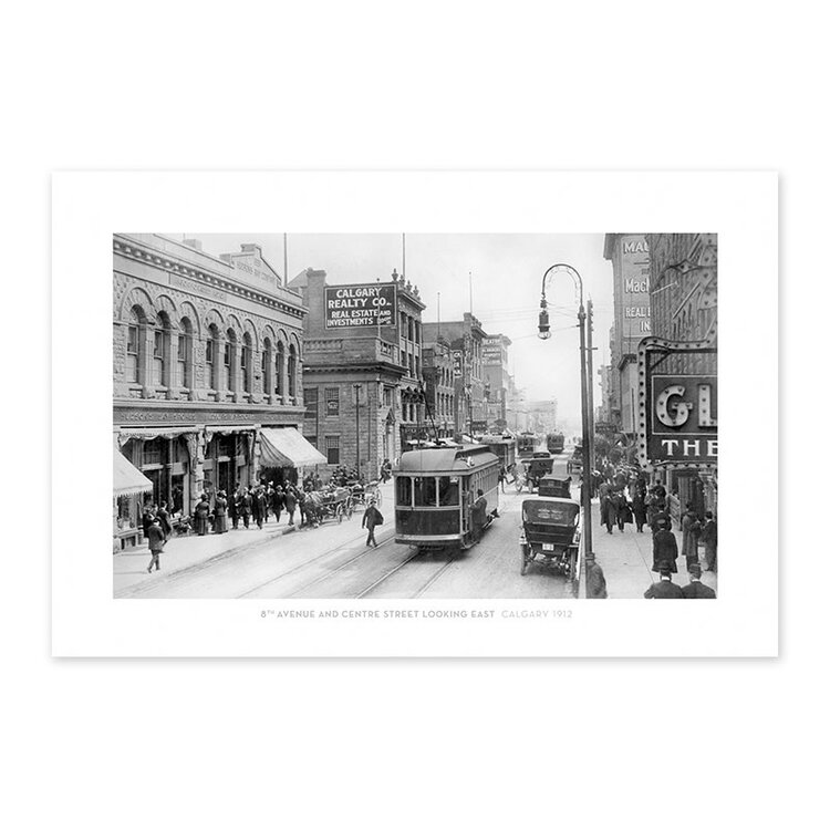 Vivid Archives 8th Avenue and Centre Street Looking East, Calgary 1912