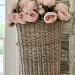Tall wicker basket with handles - Large