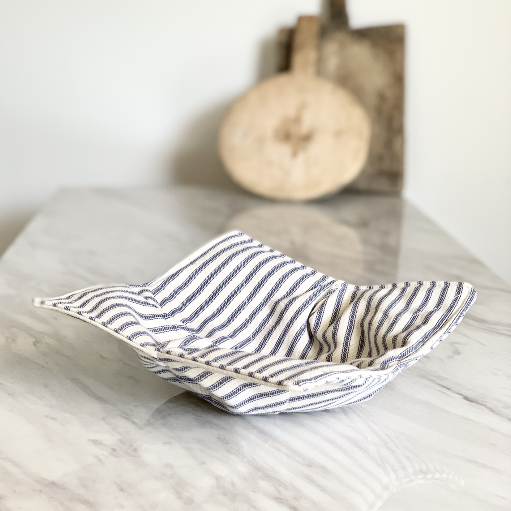 French Blue Ticking Bowl Cozy - Hand Wash