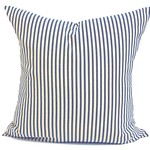 Classic Blue Ticking Pillow with Insert