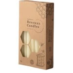 White Beeswax Taper Candles - 12 Pack