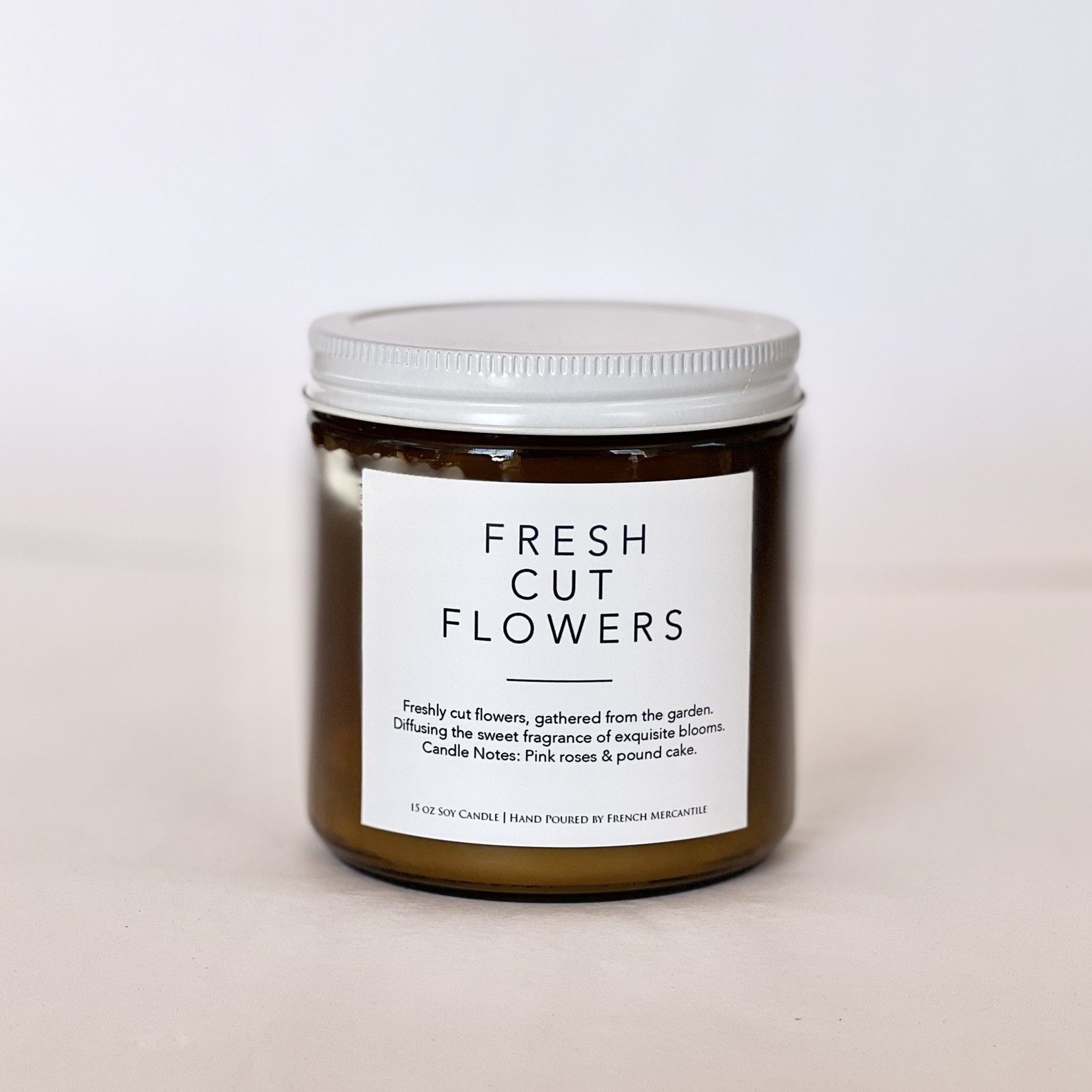 Fresh Cut Flowers 15oz Amber Jar Candle