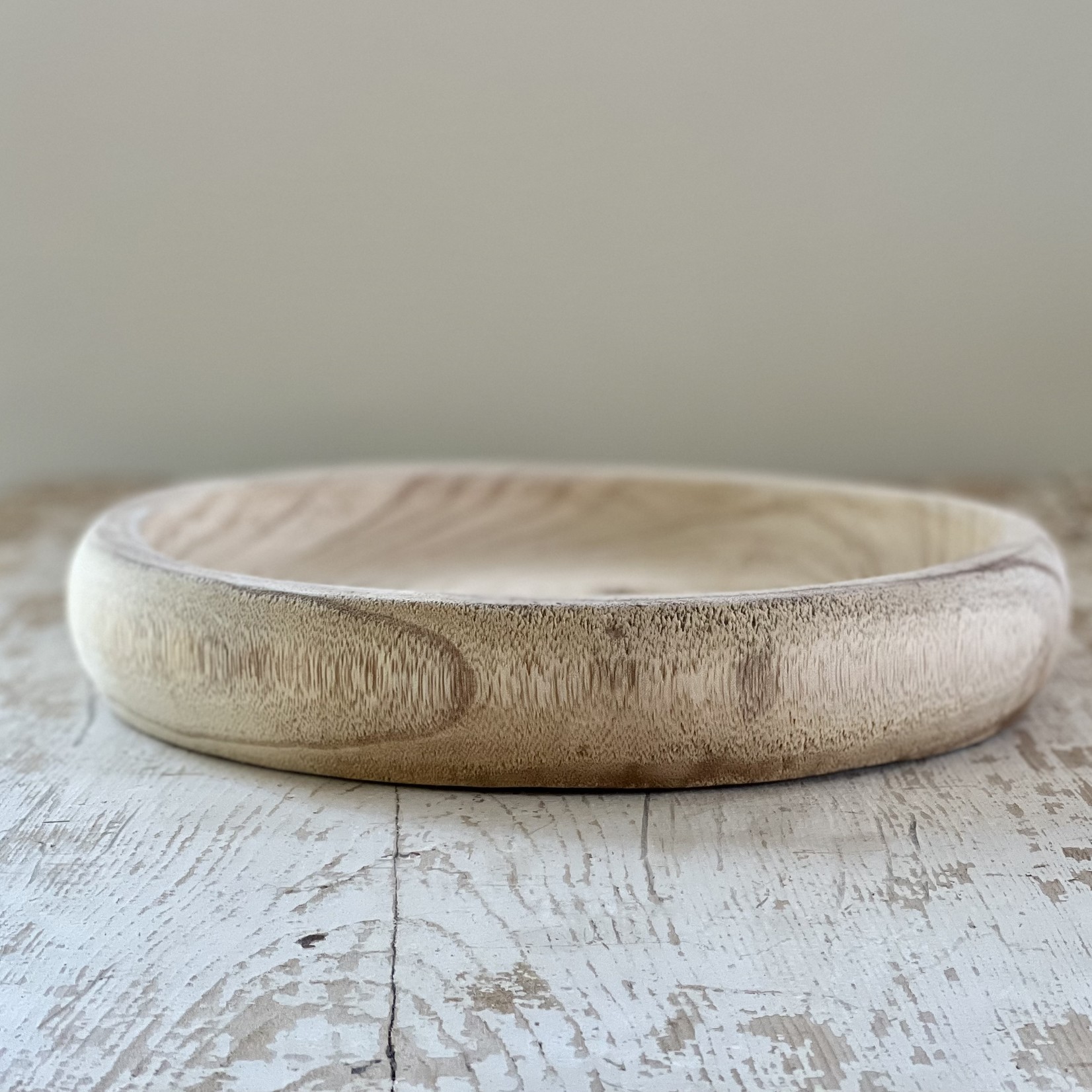 Paulowina Wood Bowl Natural - Lg - French Mercantile