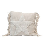 Winter White Vintage Pillow 20" Star