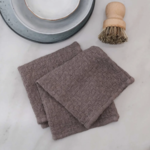 European Linen Dishcloth Set of 2 | Pale Plum