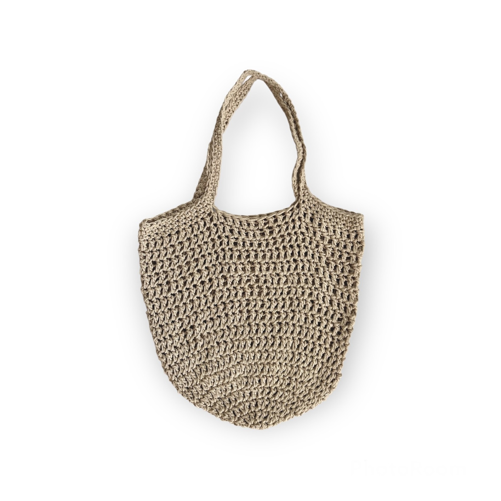 Crochet Market Tote Bag - Natural (Handmade)
