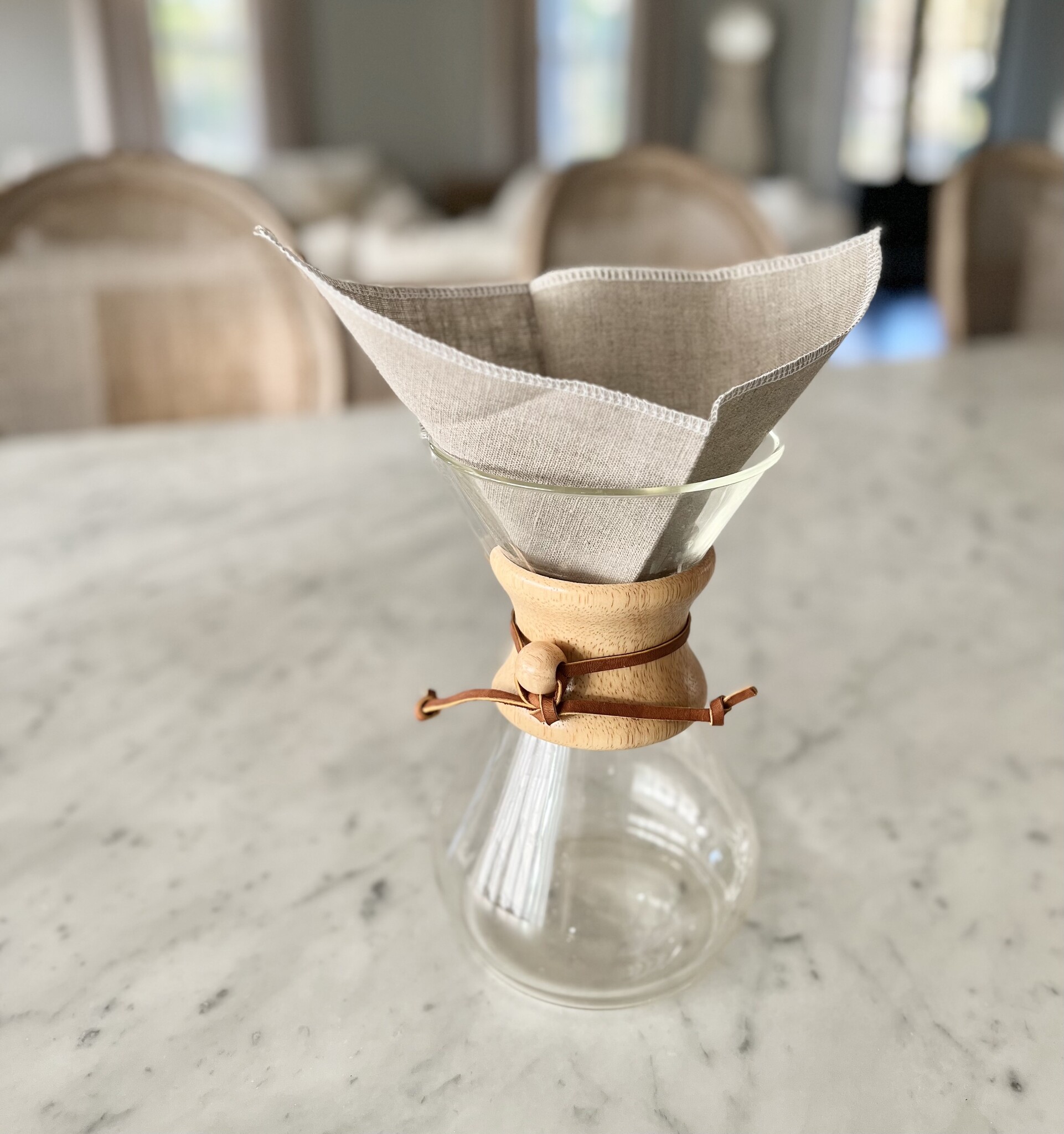 100 Natural Flax Linen Reusable Coffee Filter PourOver French