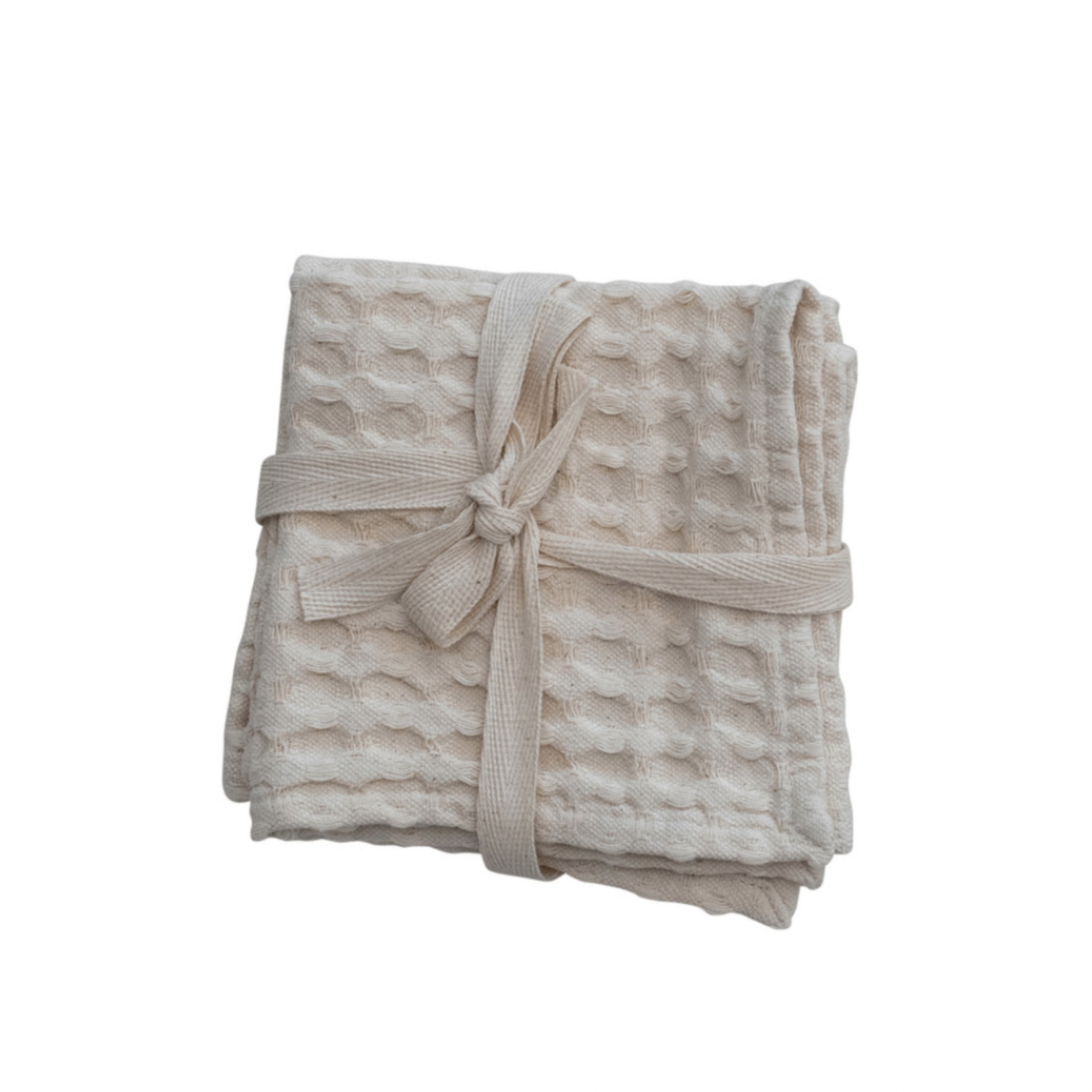 Natural Cotton Waffle Weave Dish Cloths | Set of 3
