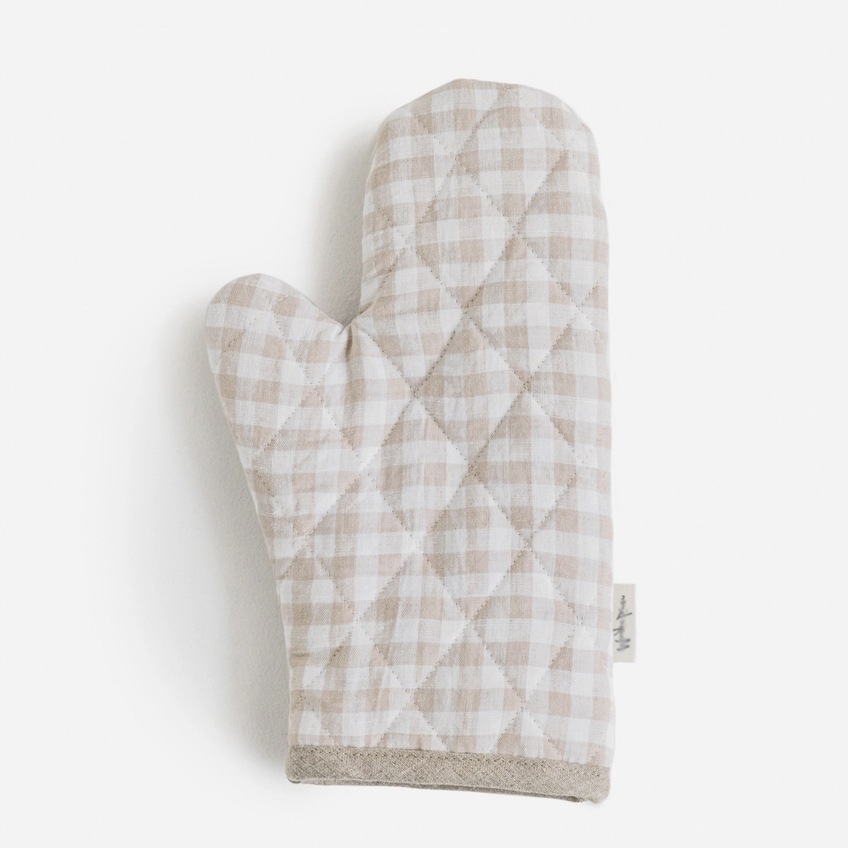 Food52 Gingham Linen Oven Mitts (Set of 2) - Teal