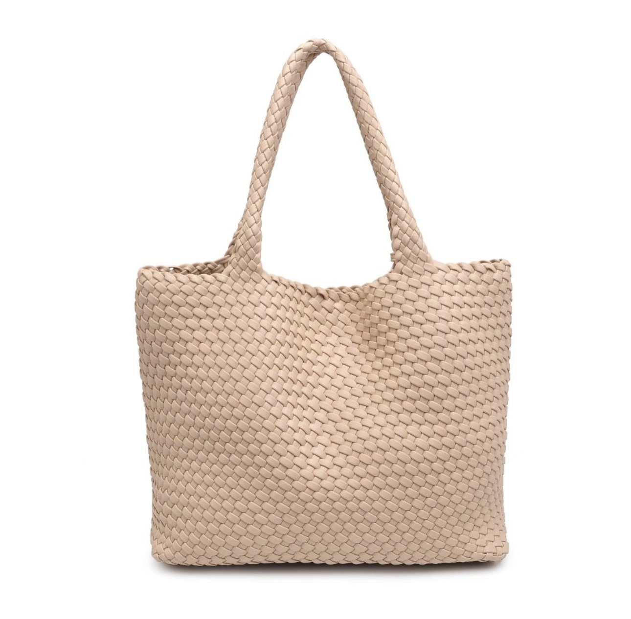 Vegan Woven Tote Creme Fraiche French Mercantile