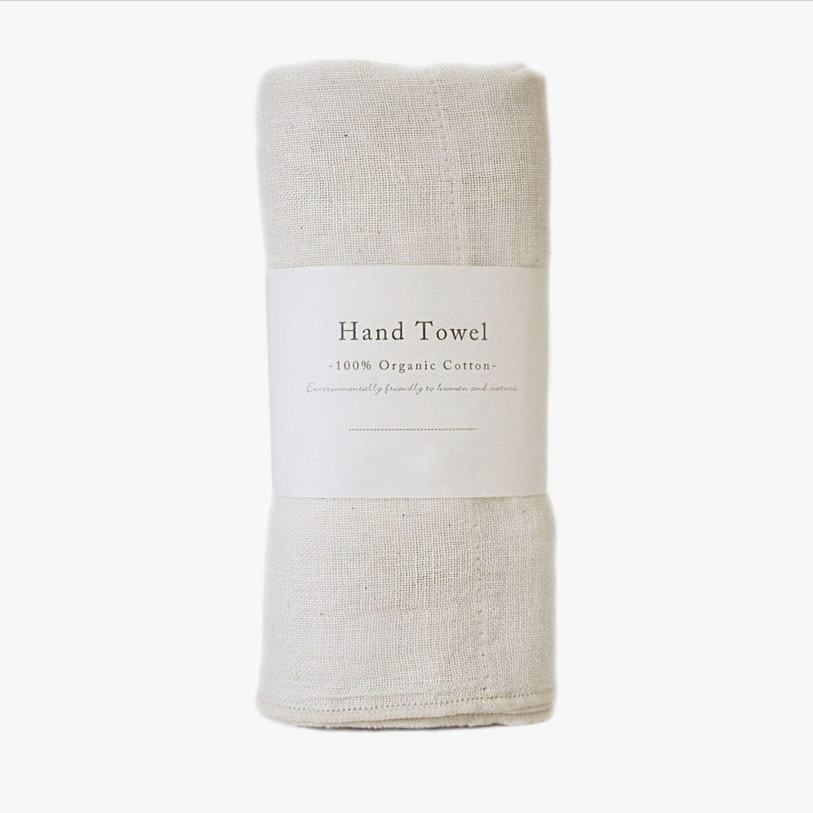 Organic Cotton Hand Towel, White