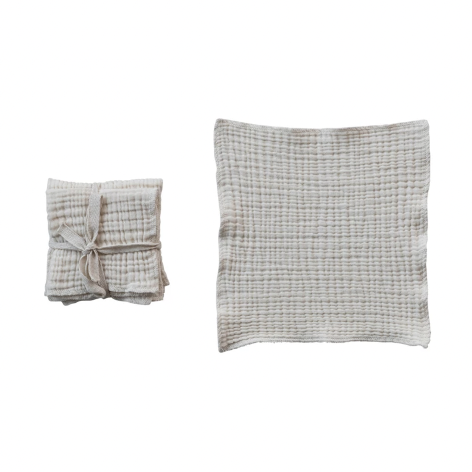 10" Cotton Double Cloth Dish Cloths | Set of 4