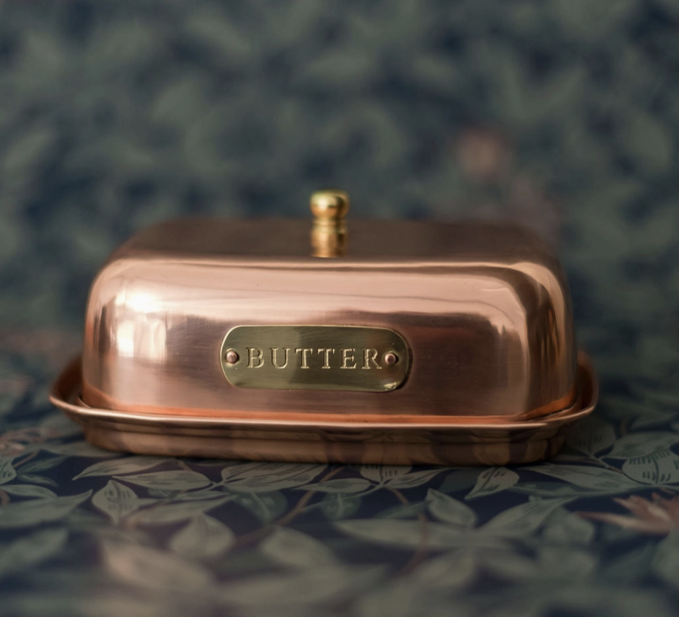 Copper Butter Dish French Mercantile