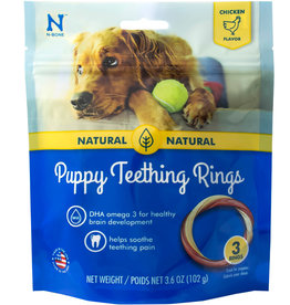 N-Bone Puppy Teething Rings Chicken 3 pk