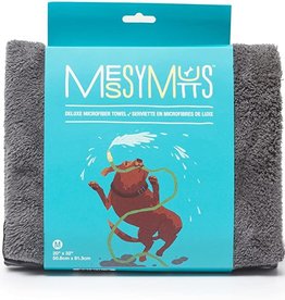 Messy Mutts Messy Mutt Microfiber Towel with Hand Pockets Cool Grey