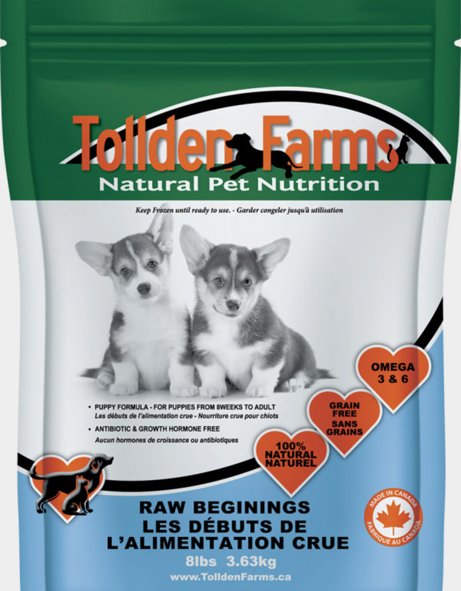 Tollden Tollden Farms Raw Beginnings Puppy 8 lbs