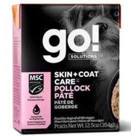 GO Petcurean GO! Tetra Pack  Skin & Coat Pollock  Dog Pate 12.5 oz