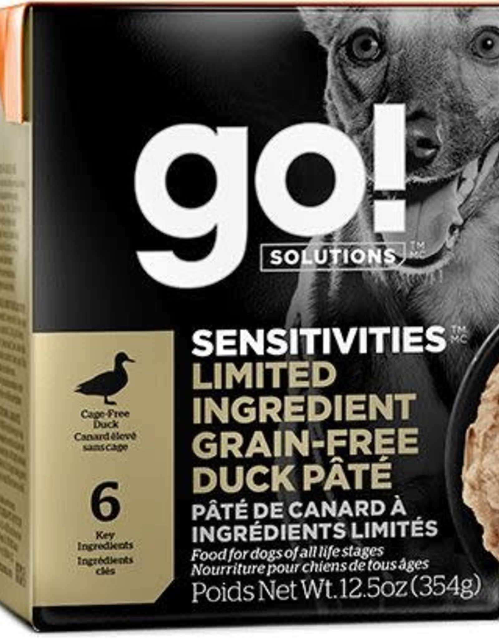 GO GO! Limited Ingredient Tetra Pack Grain Free Duck Dog Pate 12.5 oz