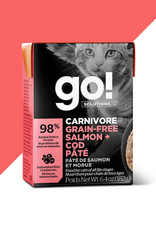 GO GO! Carnivore Tetra Pack Grain Free Salmon & Cod Cat Pate 6.4 oz