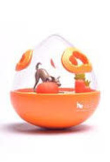 Pet Play Pet Play Wobble Ball 2.0 Enrichment Treat Toy Orange
