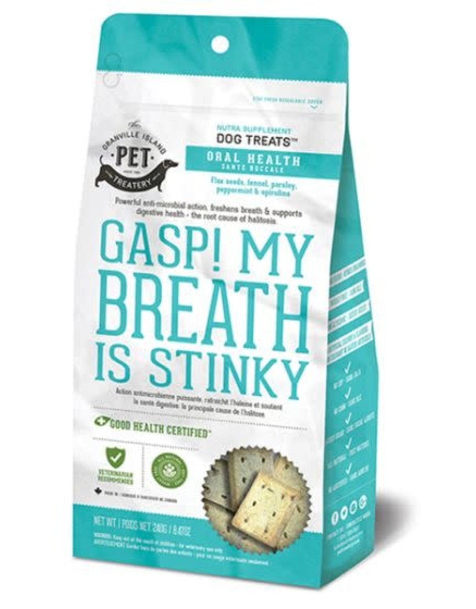 Granville Island Granville Oral Health Treats Gasp My Breath Is Stinky Dog 240g