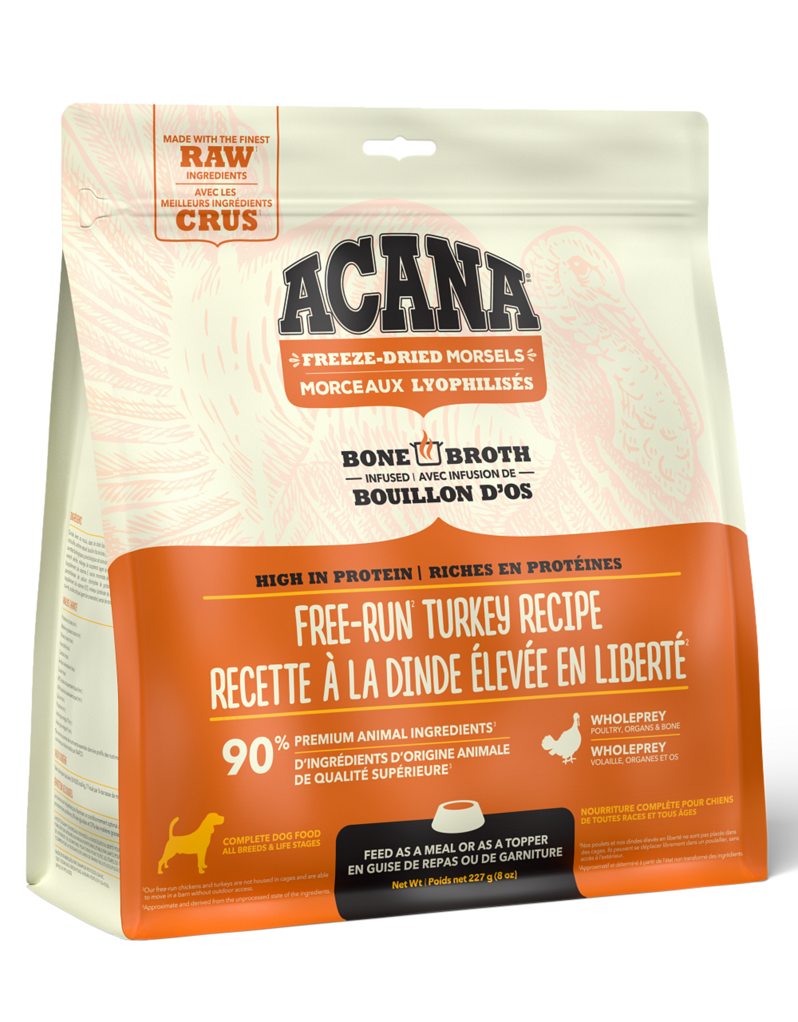 Acana Acana Freeze-Dried Free-Run Turkey Morsels Dog Food 227 g
