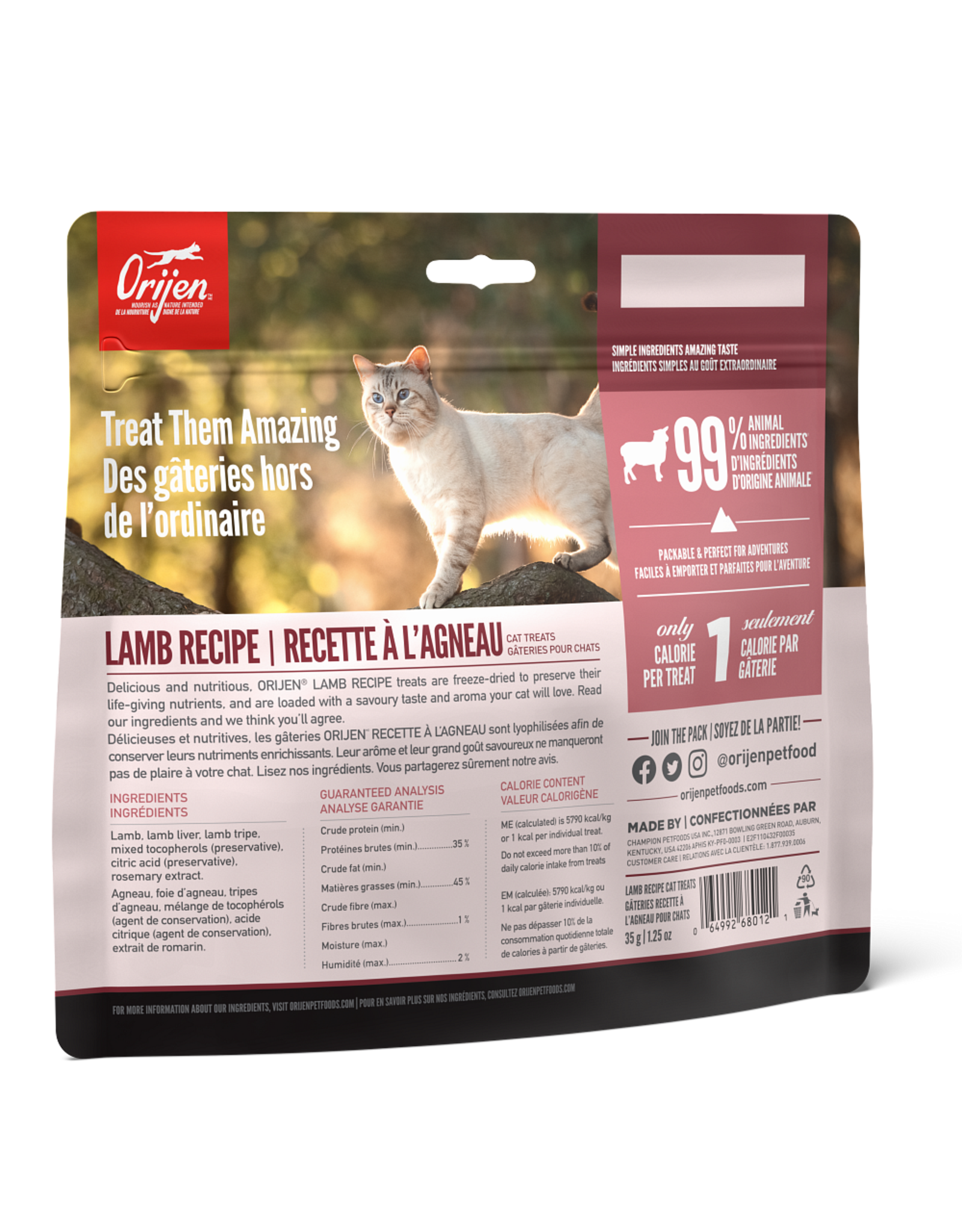 Orijen Orijen Grass-Fed Lamb Freeze-Dried Cat Treats 35 g