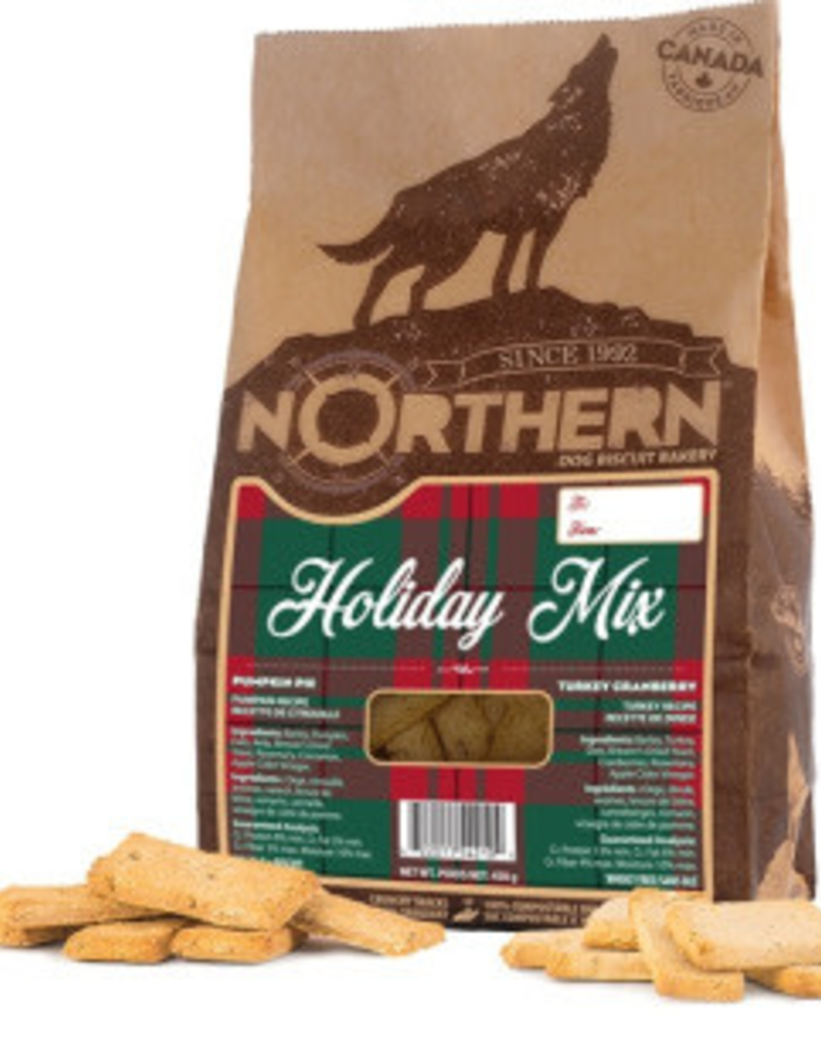 Northern Northern Dog Biscuits Holiday Mix Turkey Cranberry & Pumpkin Pie 500g