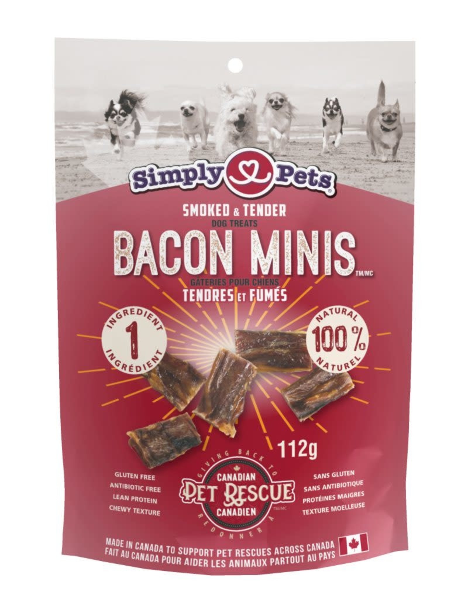 Simply Pets Simply Pets Bacon Minis Smoked & Tender Treats 112 g
