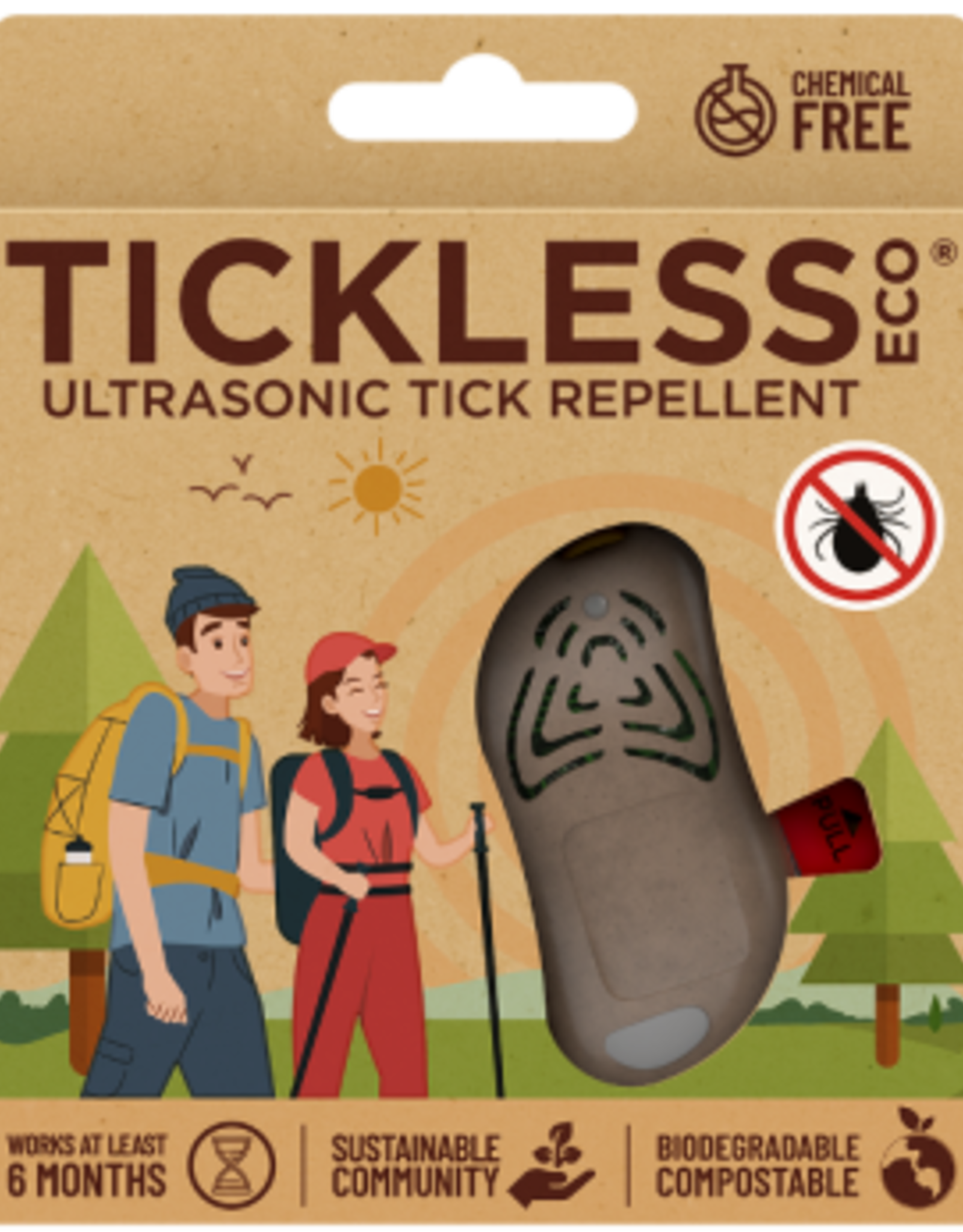 Tickless Tickless ECO Ultrasonic Tick Repellent Human Brown