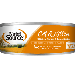 NutriSource NutriSource Chicken, Turkey, & Lamb Wet Cat & Kitten Food  5.5 oz